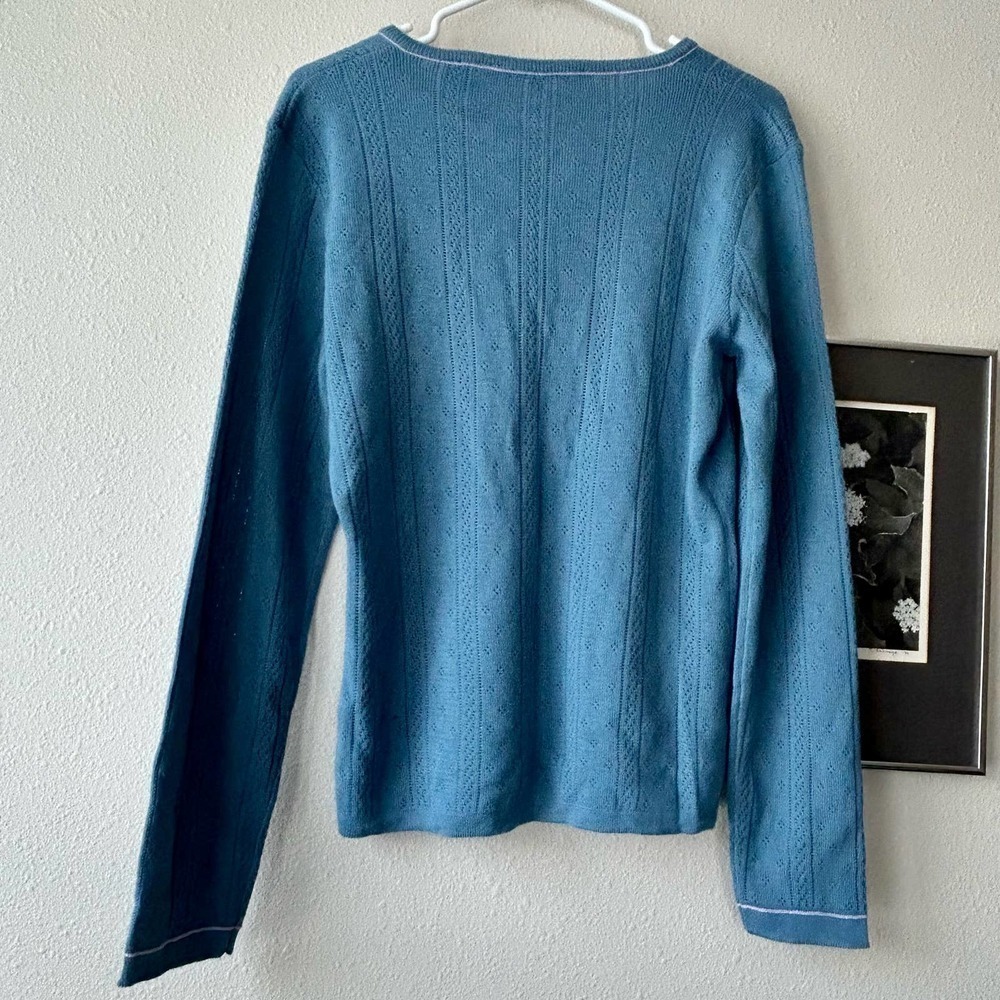 Oobe Henley fitted wool blend lightweight knit eyelets prep base layer Large‌‌‌ - Picture 7 of 10